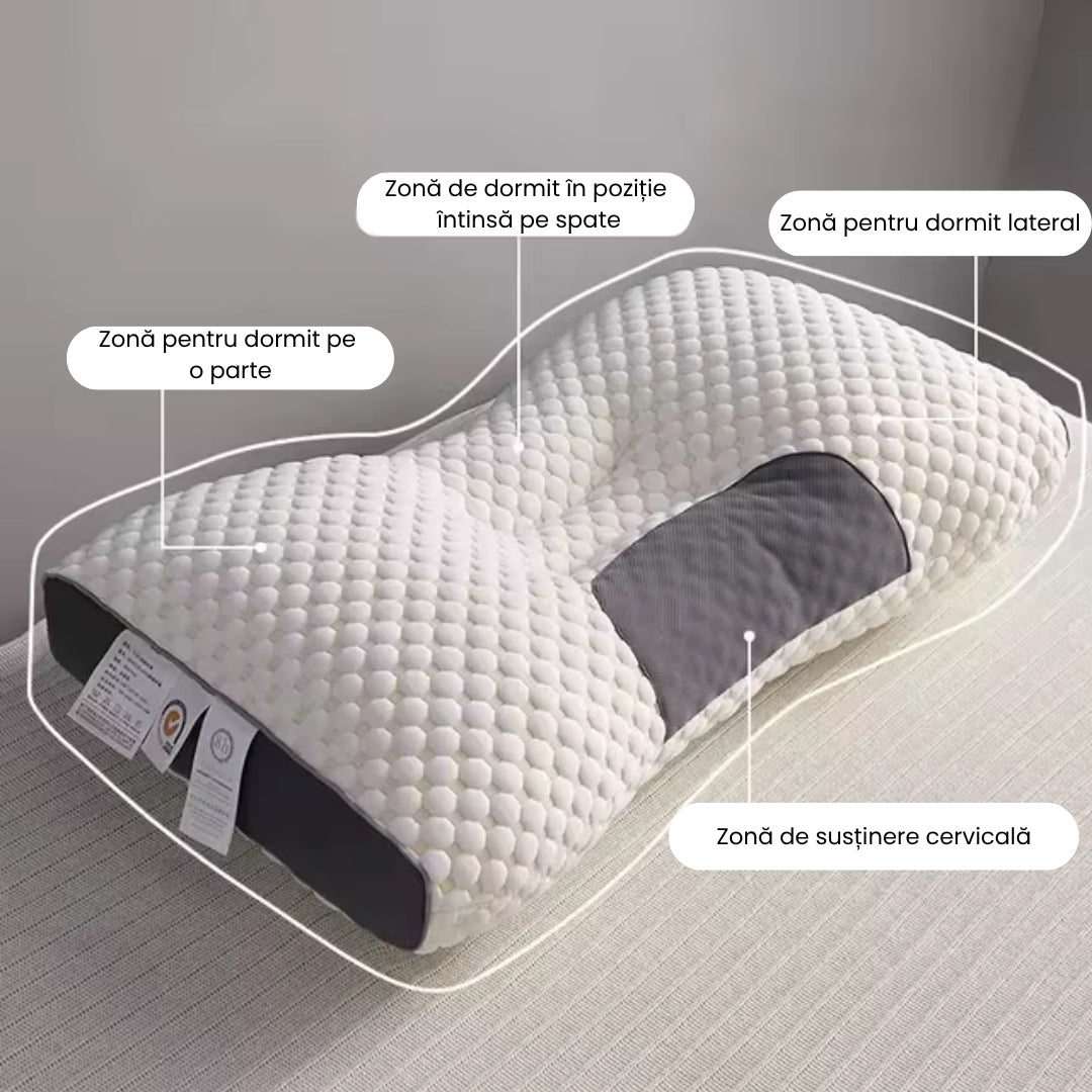 OFERTĂ 2X1 | CorporeFlex – Pernă Cervicală 3D